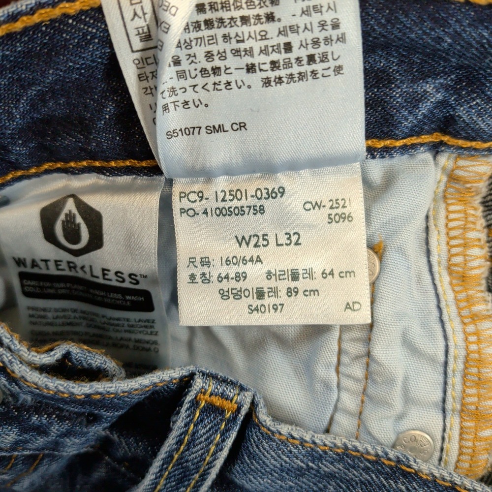Levis Premium 501 Original Straight Leg Jeans Med Wash W25 L32 Rigid 100% Cotton - Picture 5 of 10
